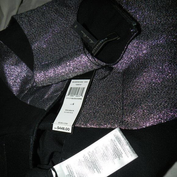 BCBGMAXAZRIA Odeya Dress Full Length Gown Maxi Formal Metallic Size 6🆕⌚📦🏃💨🚚 - Picture 14 of 16